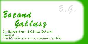 botond gallusz business card